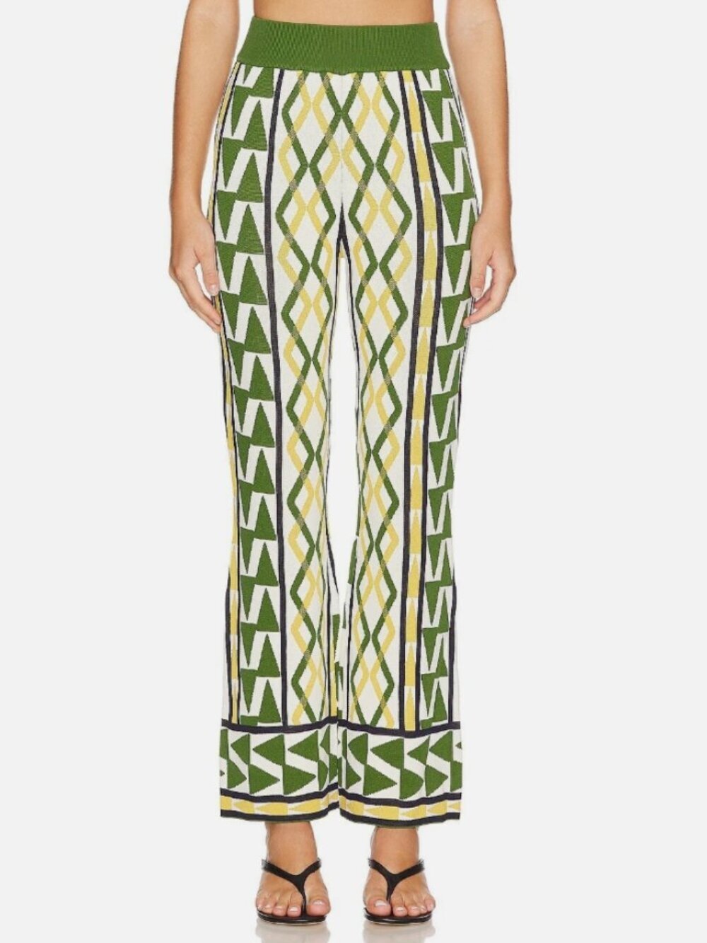 MISA Los Angeles Rialta Knit Set Limoncello Pants + Cardigan Medium Matching Set - Picture 4 of 12
